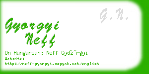 gyorgyi neff business card